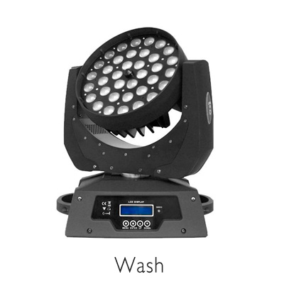 Внешний вид движущейся головы заливного типа Wash
