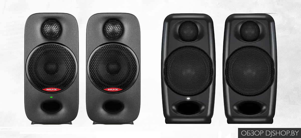 NUX AXON 3 и IK Multimedia iLoud Micro Monitor вид спереди