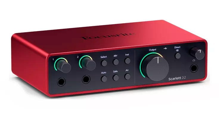 Звуковая карта Focusrite Scarlett 2i2 4th Gen в обзоре лучших аудиоинтерфейсов 2026 Звуковая карта Focusrite Scarlett 2i2 4th Gen в обзоре лучших аудиоинтерфейсов 2026