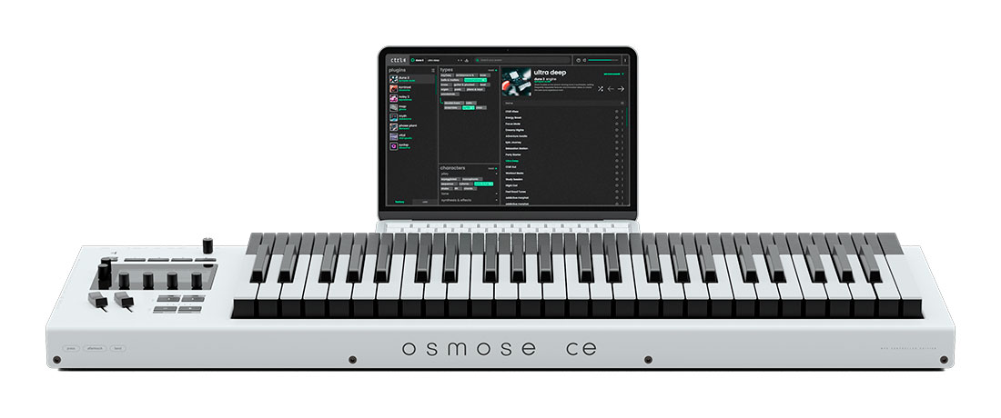 Expressive E Osmose CE 49 MIDI-клавиатура с подключением к Macbook Neo Expressive E Osmose CE 49 MIDI-клавиатура с подключением к Macbook Neo