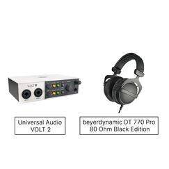 beyerdynamic DT 770 Pro 80 Ohm Black Edition + Universal Audio VOLT 2