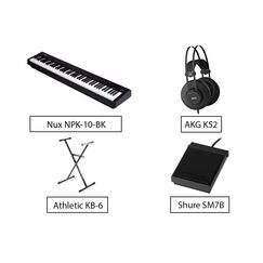 Nux NPK-10-BK + Athletic KB-6 + AKG K52 + Musedo TB-004 Комплект пианиста