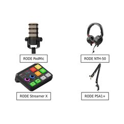 RODE PodMic + RODE NTH-50 + RODE STREAMER X + RODE PSA1+