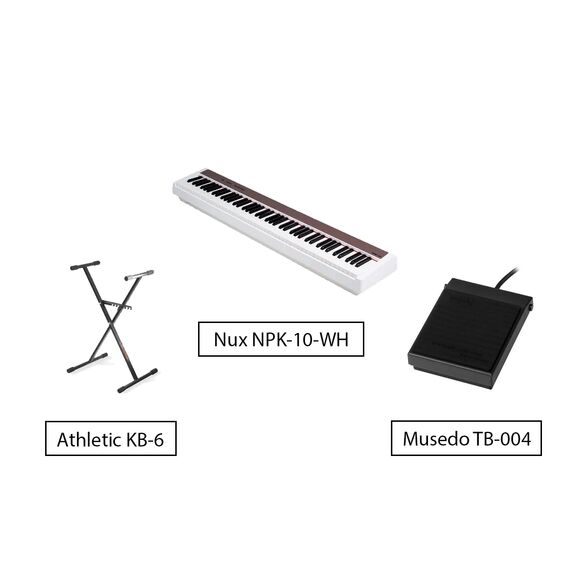 Nux NPK-10-WH + Athletic KB-6 + Musedo TB-004 Комплект пианиста