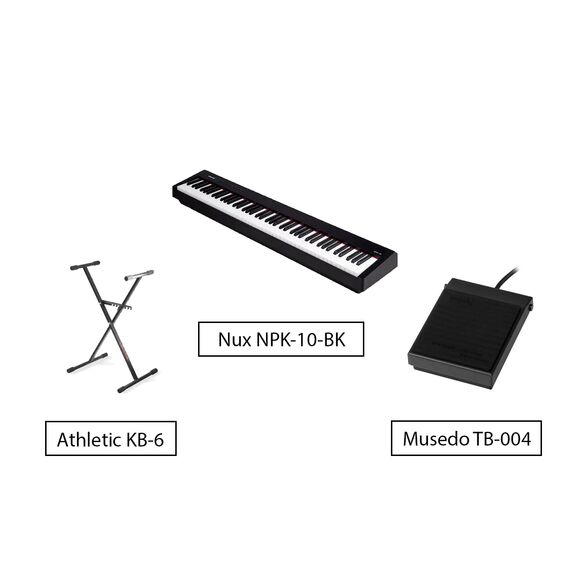 Nux NPK-10-BK + Athletic KB-6 + Musedo TB-004 Комплект пианиста